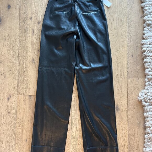 Wilfred - Effortless Pants - Black Vegan Leather - Size 6 BNWT - Picture 9 of 10
